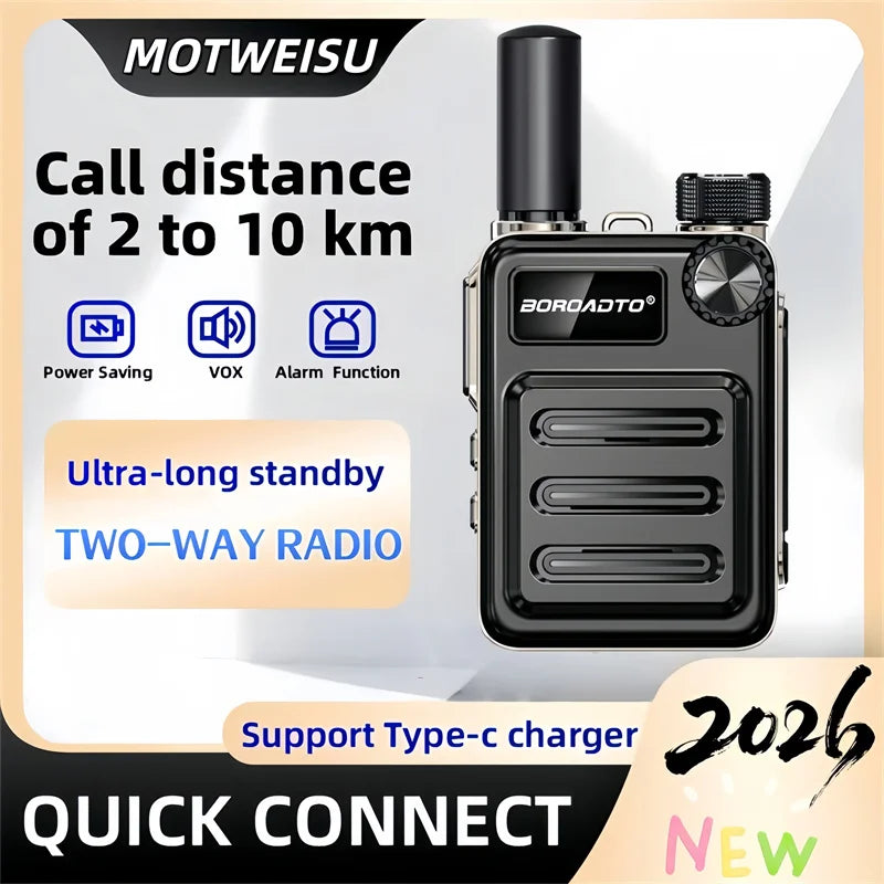 High Power Walkie Talkie with Noise Reduction Clear Sound One-Click Pairing Long Standby And Strong Penetration for Outdoor Comm
