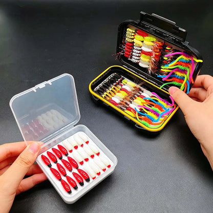 Fly Fishing Flies Total:161Pcs(2 Boxes) Fly Fishing Bait Dry/Wet Fly Nymph Fly Fishing Lure Fly Box for Trout Salmon -Fly Fishing Kit