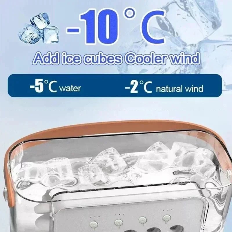 3-in-1 Portable Mini Air Cooler Fan with Humidifier & LED Night Light – Adjustable Personal Air Conditioner for Home, Office and Tents