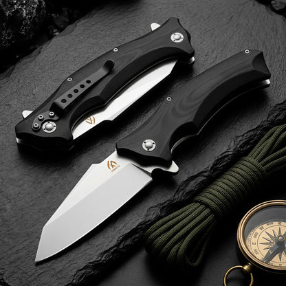 Portable EDC Folding Tool Knife with Storage Pocket Folding Knife for Mountaineering, Camping, Outdoor Practical Cutting Equipment