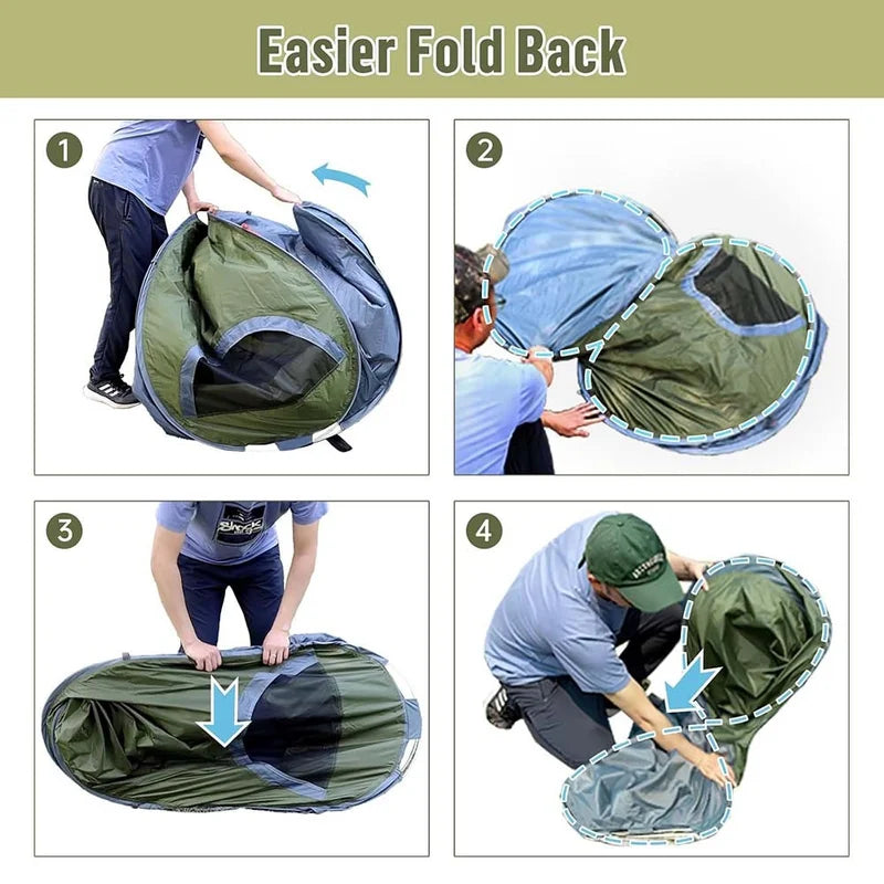 1-Person Pop-Up Camping Tent | Waterproof Lightweight Solo Tent for Hiking, Backpacking & Outdoor Adventures