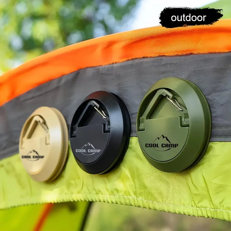 Outdoor Magnetic Hook Storage Bag Set, No-Drill Magnetic Hooks and Storage Bag, Suitable for Camping Tents, Lamps, Etc.