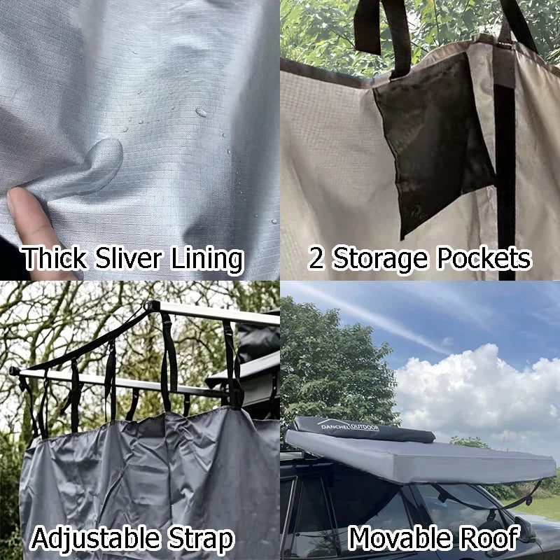 Free Shipping Car Shower Tent Portable Foldable Vehicle Side Bath Tent Camping Easy Setup SUV Changing Room Toilet Shower Tent