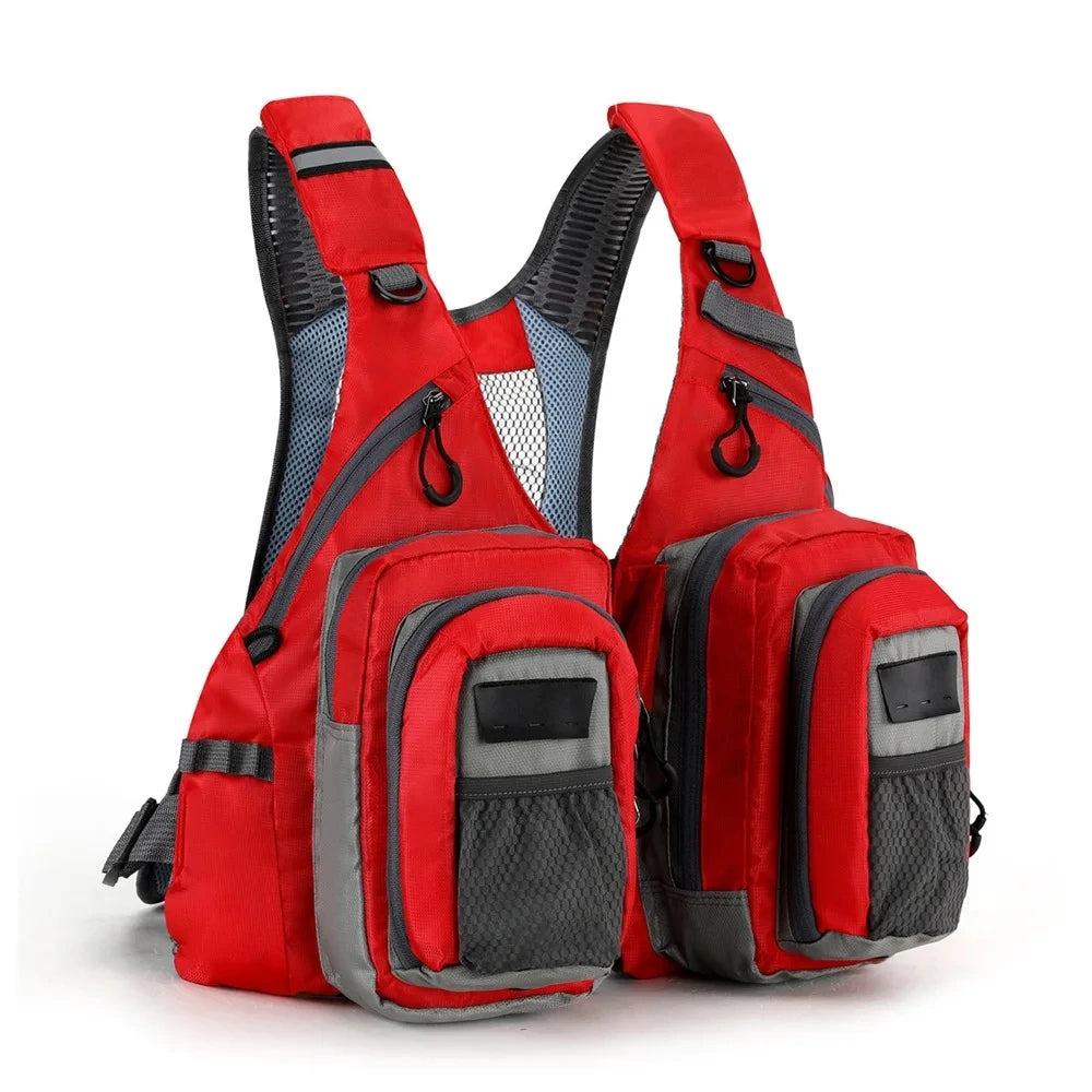 Fishing Vest With Multiple Pockets, Lightweight Fly Fishing Vest, One Size Adjustable Vest