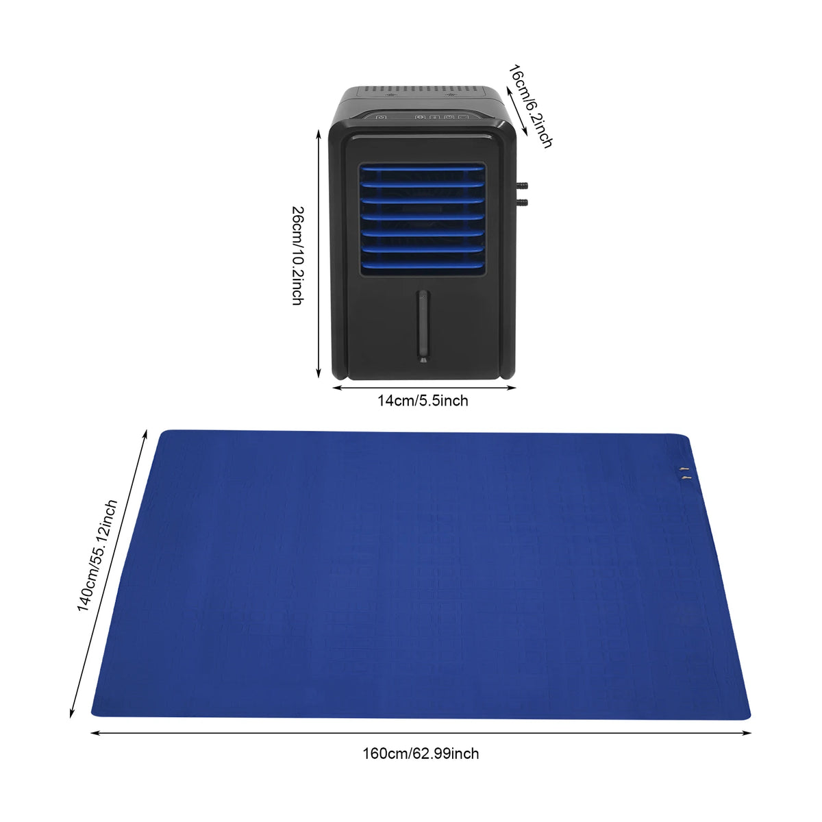 Double-Person Cold Water Mattress, Cooling Bed Mattress with Air-Water Circulation & Remote Control for Night Sweats