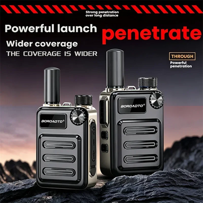 High Power Walkie Talkie with Noise Reduction Clear Sound One-Click Pairing Long Standby And Strong Penetration for Outdoor Comm