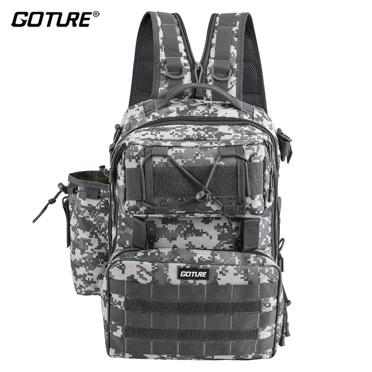 Goture Outdoor Fishing Backpack Multifunction Large Capacity Waterproof Tackle Bag for Hiking Camping Cycling Fishing Tackle Bag