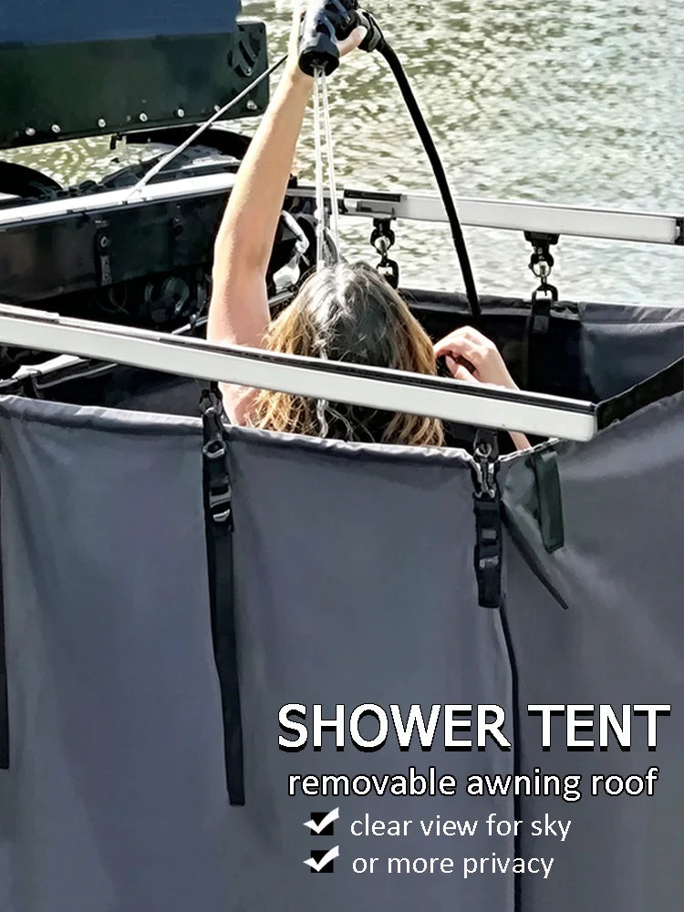 Free Shipping Car Shower Tent Portable Foldable Vehicle Side Bath Tent Camping Easy Setup SUV Changing Room Toilet Shower Tent