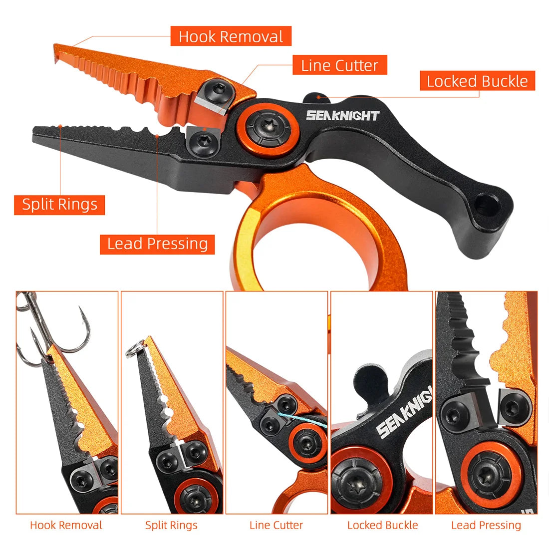Essential for Anglers! Portable Mini Aluminum Alloy Pliers, a Fishing 'Treasure Box' That Can Be Cutting, Clamping and Twisting