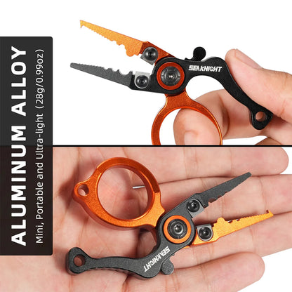 Essential for Anglers! Portable Mini Aluminum Alloy Pliers, a Fishing 'Treasure Box' That Can Be Cutting, Clamping and Twisting
