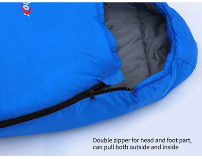 Kamperbox SY011 Lightweight Adult Sleeping Bag | 40D Ripstop Nylon Shell | Synthetic Fiber Insulation | Portable Camping & Hiking Sleeping Bag