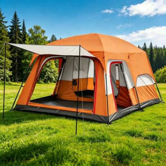 Large 4–12 Person Waterproof Camping Tent – Breathable, Foldable & Easy-Setup Outdoor Shelter for Camping & Travel