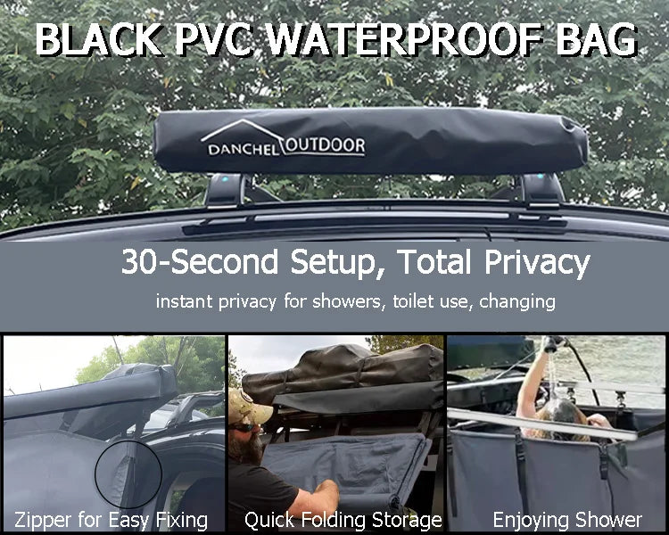 Free Shipping Car Shower Tent Portable Foldable Vehicle Side Bath Tent Camping Easy Setup SUV Changing Room Toilet Shower Tent