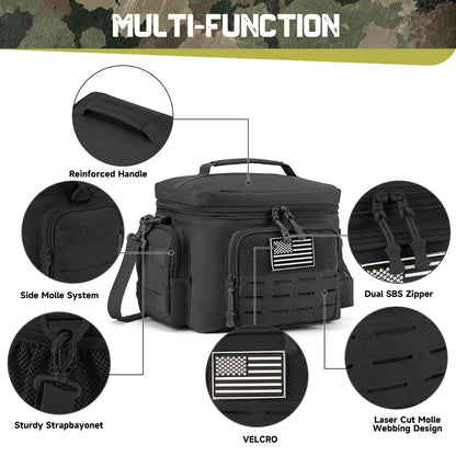 13L Tactical Thermal Cooler Bag Picnic Cooler Box Camping Lunch Bag Outdoor Heavy Duty Lunch Box Cooler Backpack Camping Storage