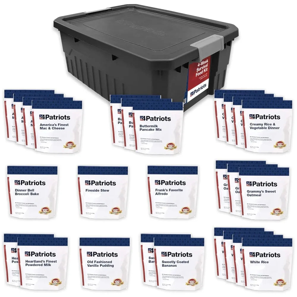 US Shipping 4 Week Emergency Survival Food Kit 192 Servings 25 Year Shelf Life