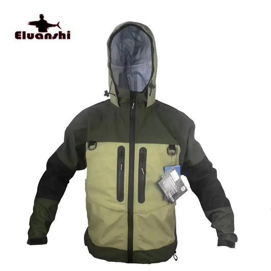 ELUANSHI Waterproof Breathable Fly Fishing Clothes Wader Jacket Wading Clothing Apparel
