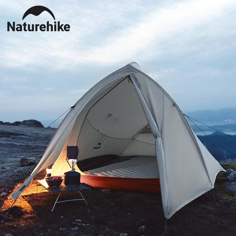 Naturehike Cloud Up Pro Tent 1 Person Double Layers Backpacking Tents 20D Nylon Waterproof Ultralight Tent for Camping Hiking
