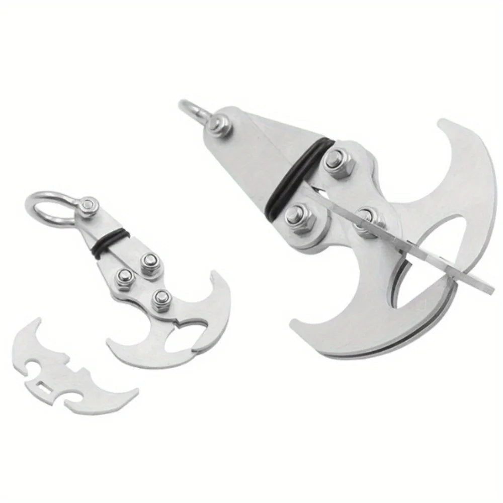 Heavy Duty Flying Tiger Gravity Hook Stainless Steel Folding Grappling Outdoor Survival Climbing Claw Multitool Camping Gear