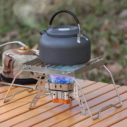 Portable Folding Stainless Steel Camping Stove & BBQ Rack – Mini Pot Holder and Cooking Stand