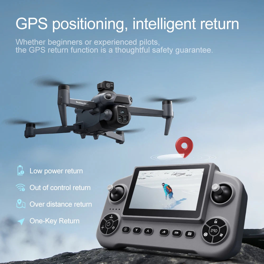 Original V918 3S GPS Drone 8K Professional Camera Aerial FPV Brush power Laser Obstacle with Large Screen RC Folding 2026