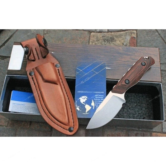 BM 15017 High Hardness Fixed Blade Knife Durable 8Cr13Mov Steel Blade Outdoor Camping Fishing Tool EDC cutting Knife