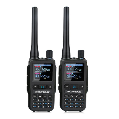 2PCS/Pack Baofeng UV-5R Mini Dual Band Dual PTT Walkie Talkie 5RMINI Air Band Rx 5W Compact  VOX FM Amateur Radio Type-C Charge