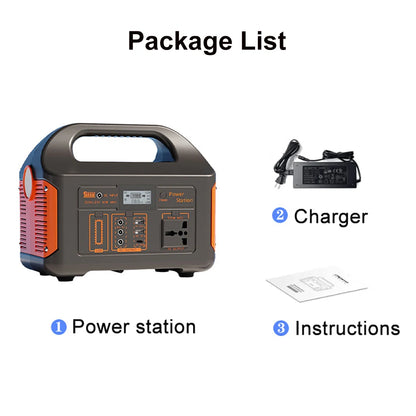 Gaiaray Portable Power Station – 460.8Wh LiFePO4 Battery, 500W/300W, 110V Solar Generator for Camping, Travel & Emergency Backup