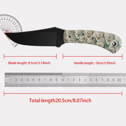 Quenched high toughness outdoor straight knife, detachable storage scabbard, hiking camping daily cutting tool
