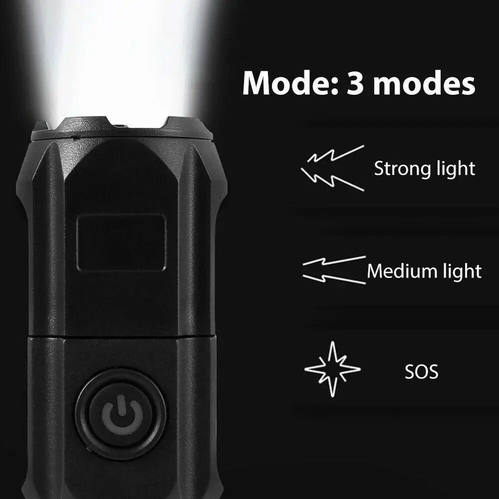 New 1/2/4Pcs Powerful LED Flashlight Rechargeable USB Lasting Zoom Fishing Hunting Camping 3 Modes Tactical Flashlight LED Torch