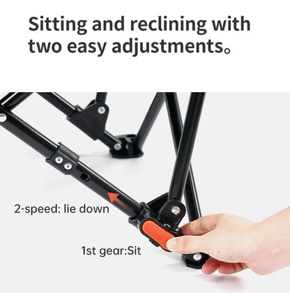 Naturehike Sea Star Recliner Outdoor Folding High Back Moon Chair 2-Position Adjustable Portable Camping Chair for Relaxing Foldable Leisure Travel Furniture Picnic