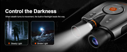 GOYOJO True 4K Night Vision Binoculars 1200m Long Range Night Viewing Goggles Full Color Photo and Video with App Control for Camping