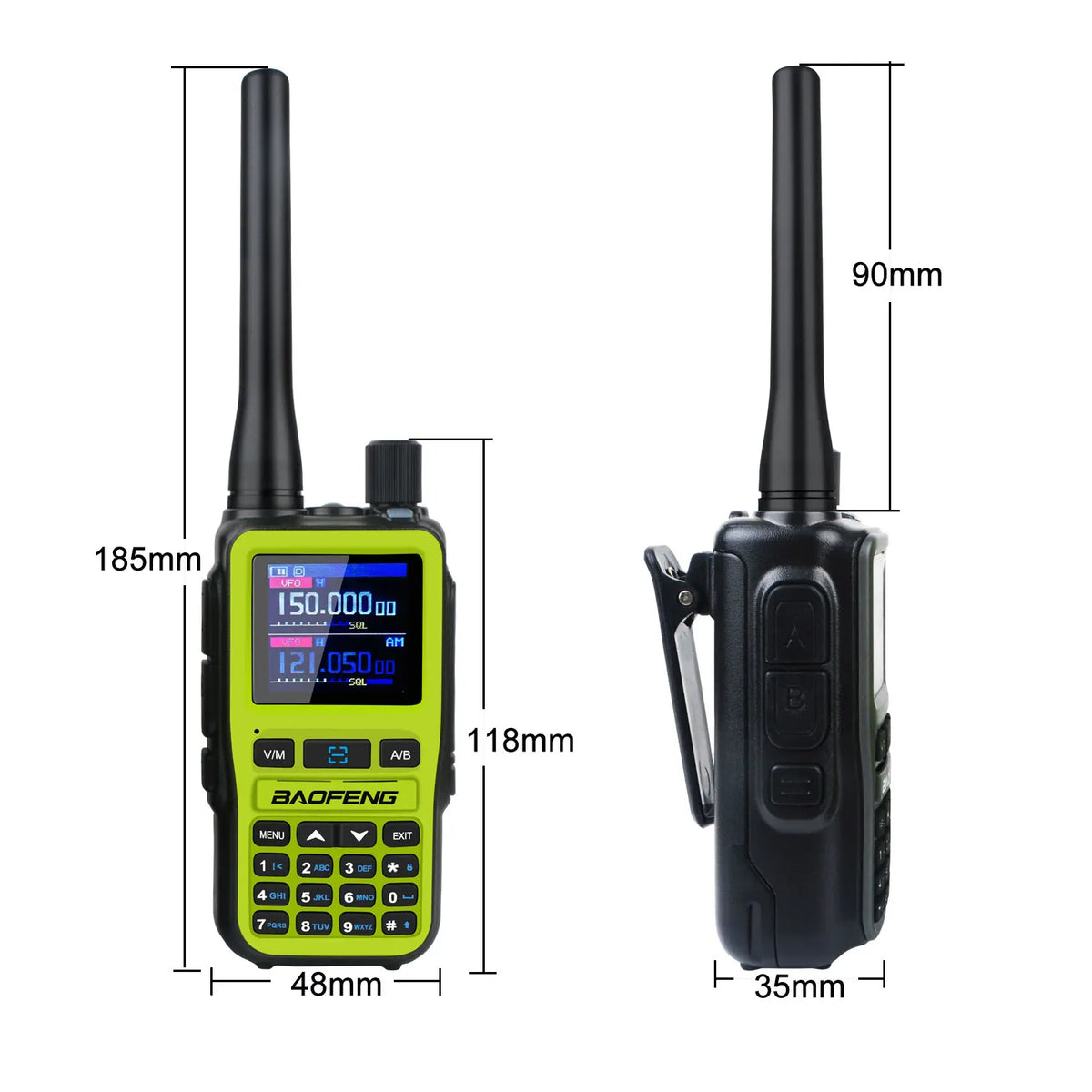 Baofeng UV-5R Mini Dual-Band Walkie Talkies – 2-Pack, 5W, Dual PTT, VOX, FM & Air Band RX, Type-C Charging