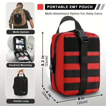 379pcs IFAK Trauma First Aid Kit MOLLE Pouches Emergency Survival Kit Suitable for Home, Car, Travel, Camping, Hiking, Sports