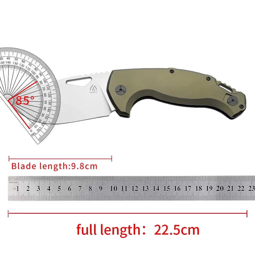 Stainless Steel Folding Knife Portable Pocket Knife for Outdoor Camping Fishing and Cutting Fruits and Vegetables