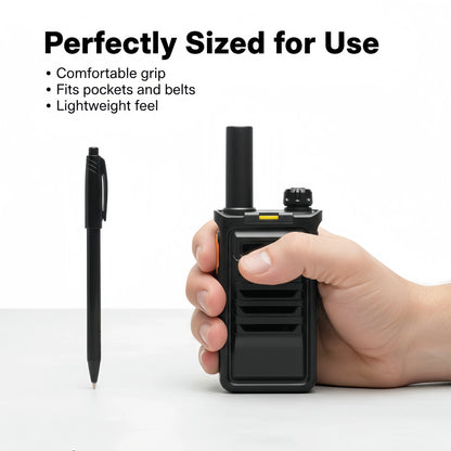 Portable Walkie Talkie Two-Way Radio 16 Channels UHF 400-470MHz Long Range Communication Handheld Walkie-Talkies for Outdoor
