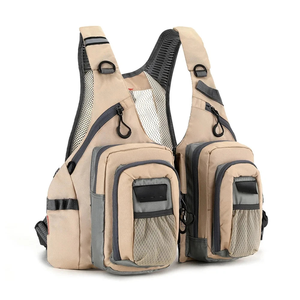 Fishing Vest With Multiple Pockets, Lightweight Fly Fishing Vest, One Size Adjustable Vest