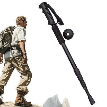 Trekking Poles For Hiking Lightweight Aluminum Alloy Telescopic Walking Stick Crutch Climbing Equipment Adjustable Outdoor