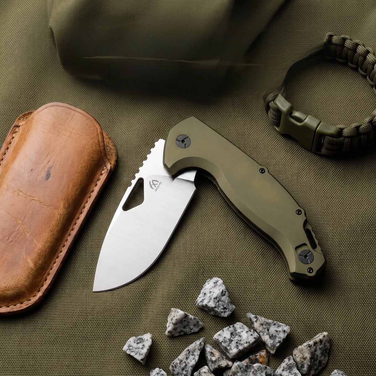 Stainless Steel Folding Knife Portable Pocket Knife for Outdoor Camping Fishing and Cutting Fruits and Vegetables
