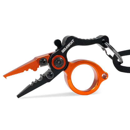 Essential for Anglers! Portable Mini Aluminum Alloy Pliers, a Fishing 'Treasure Box' That Can Be Cutting, Clamping and Twisting
