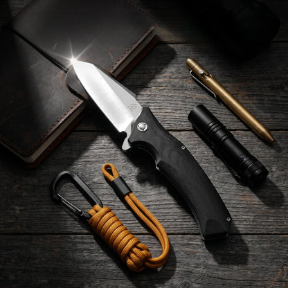 Portable EDC Folding Tool Knife with Storage Pocket Folding Knife for Mountaineering, Camping, Outdoor Practical Cutting Equipment