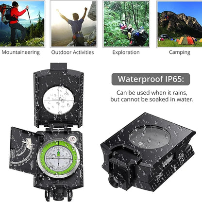 New Outdoor Compass Hiking Survival Compass with Clinometer,Waterproof Durable and Pocket-Sized Good for Camping Hunting Hiking