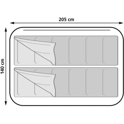 Inner Tent 205 x 140 cm, Camping Gear, Unisex-Adult, Multicolor, Stand