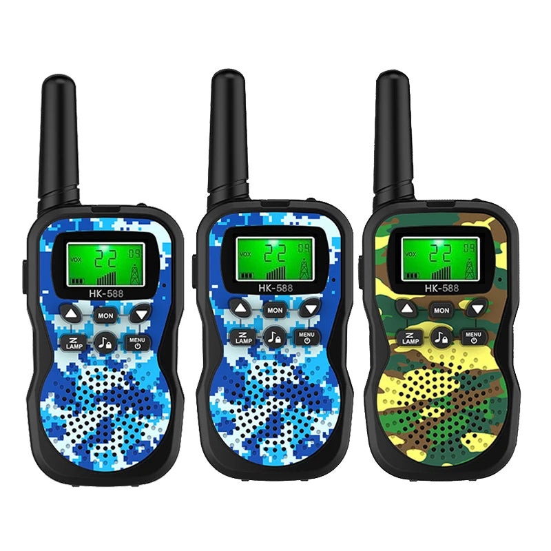 3 PCS Kids Walkie Talkie, 3KM Long Range Wireless Intercom, Parent-Child Interaction Toy, Gift for Children (Batteries Required)