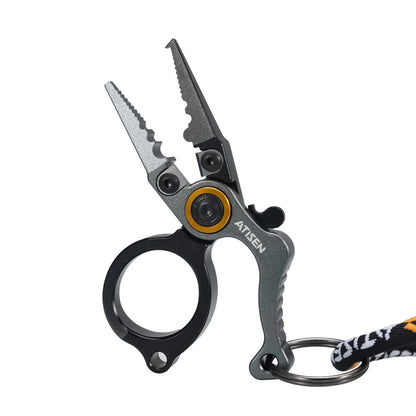 Essential for Anglers! Portable Mini Aluminum Alloy Pliers, a Fishing 'Treasure Box' That Can Be Cutting, Clamping and Twisting