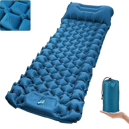 1pc Outdoor Inflatable Sleeping Pad | 1-Minute Quick Inflation + Extra Thick Puncture-Proof | Essential for Camping / Hiking