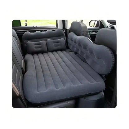 Inflatable Car Air Mattress For SUV Back Seat, Portable Travel Camping Bed With 2 Air Pillows And Electric Pump, Universal Car