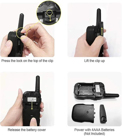 3 PCS Kids Walkie Talkie, 3KM Long Range Wireless Intercom, Parent-Child Interaction Toy, Gift for Children (Batteries Required)