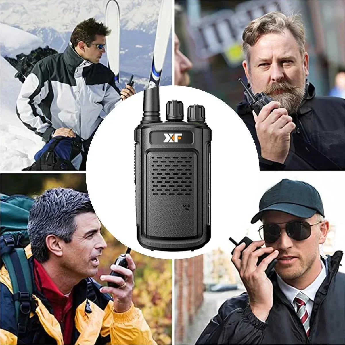 XF-888S 8W UHF Two-Way Radio – 5200mAh Rechargeable Walkie Talkie, 16 Channels, 400–470MHz, Baofeng Compatible