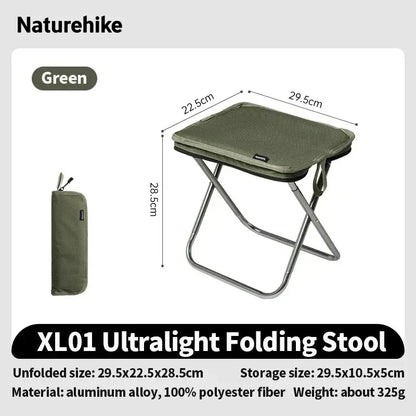 Naturehike Portable Folding Stool – Lightweight Collapsible Outdoor Seat for Travel, Fishing, Camping & Picnics