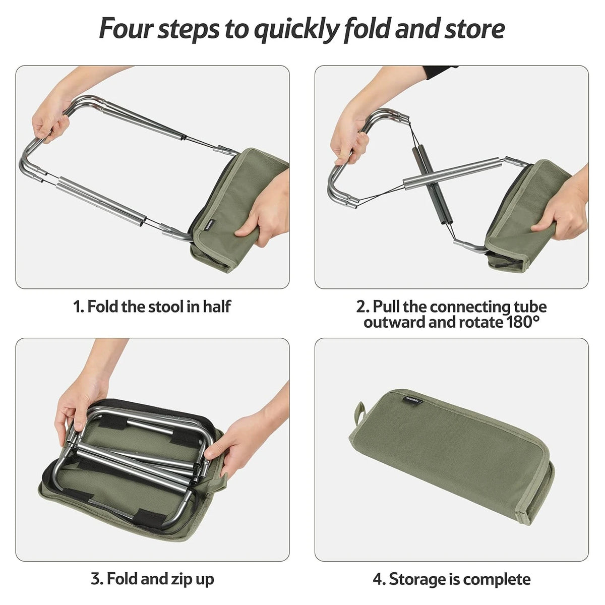 Naturehike Portable Folding Stool – Lightweight Collapsible Outdoor Seat for Travel, Fishing, Camping & Picnics